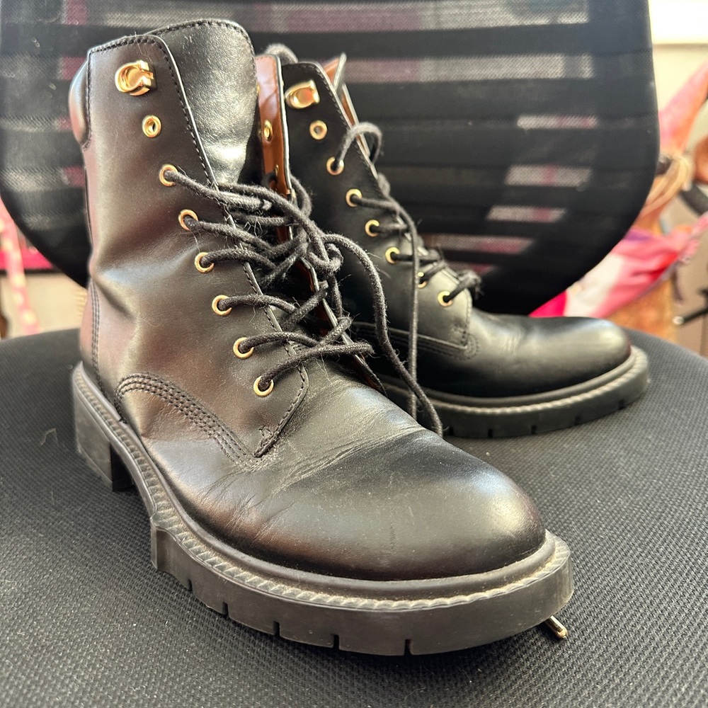 Coach Lorimer Womens Ankle Boots With Signature "C" Detail  EU39/US8.5